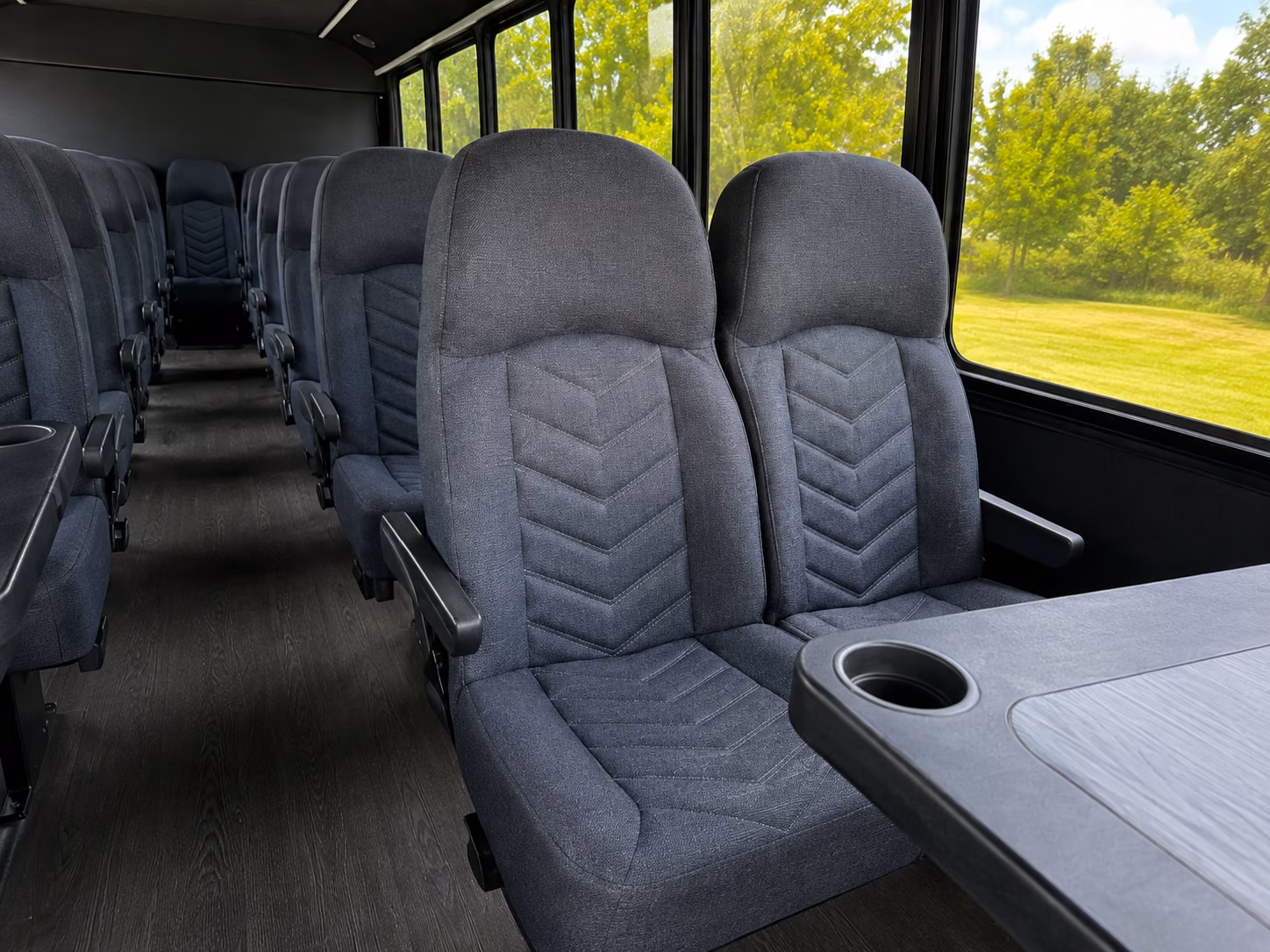 aurora 15 passenger minibus inside