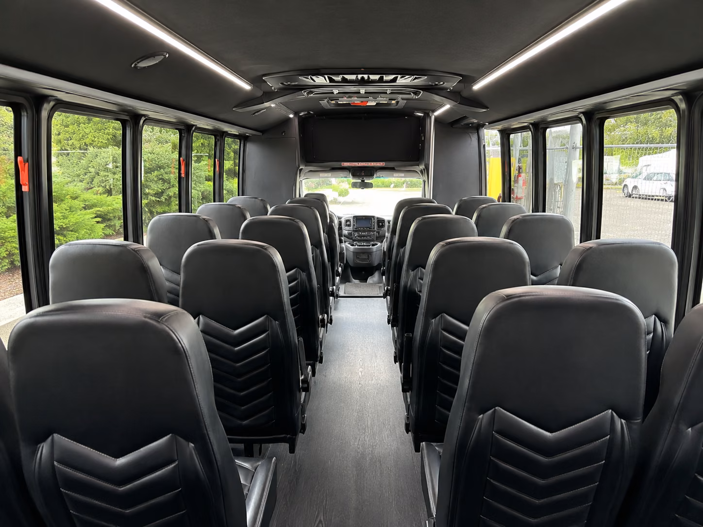 aurora 18 passenger minibus inside