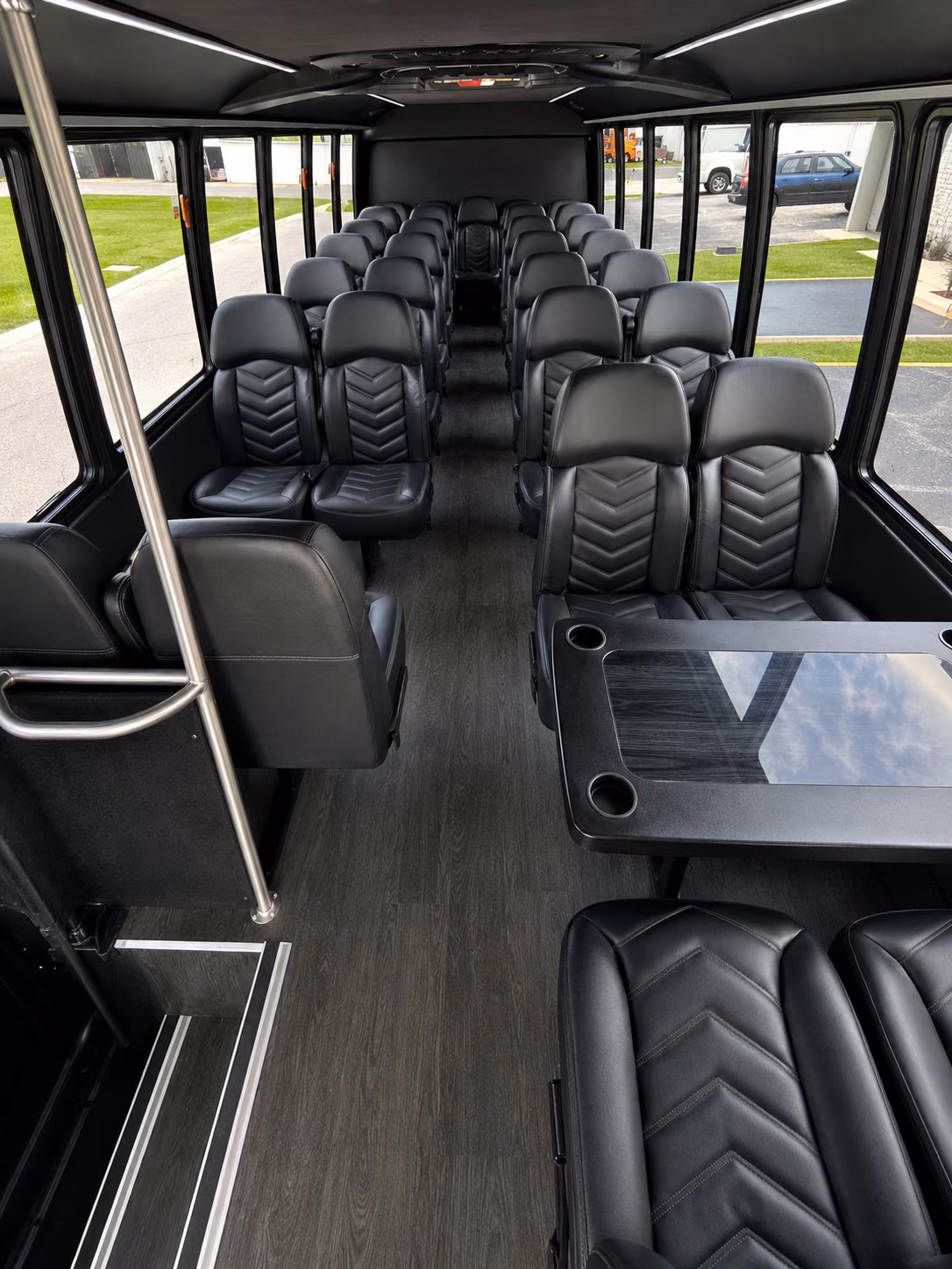 aurora 18 passenger minibus interior