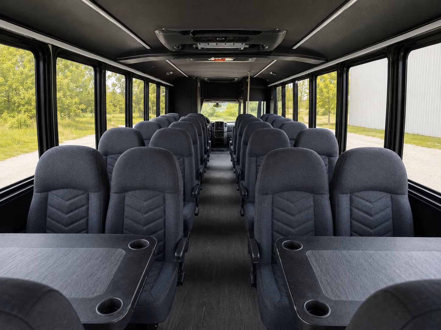 aurora 20 passenger minibus inside