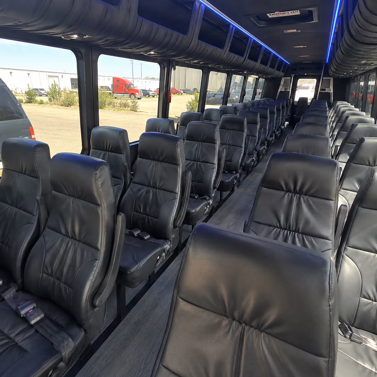 aurora 25 passenger minibus inside