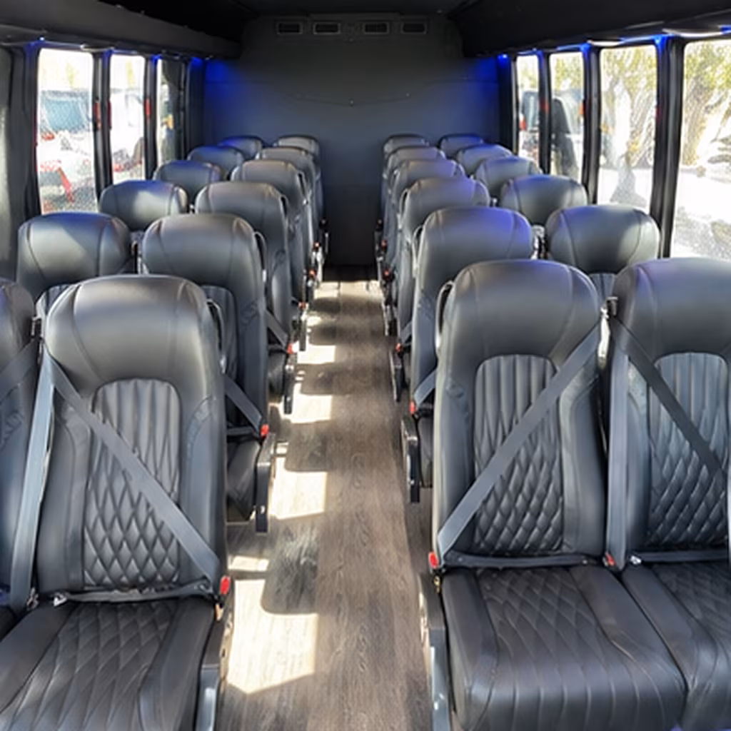 aurora 28 passenger minibus inside