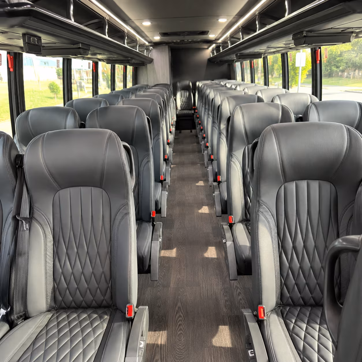 aurora 28 passenger minibus interior