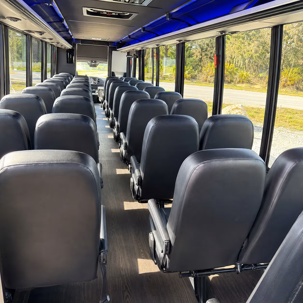 aurora 35 passenger minibus interior