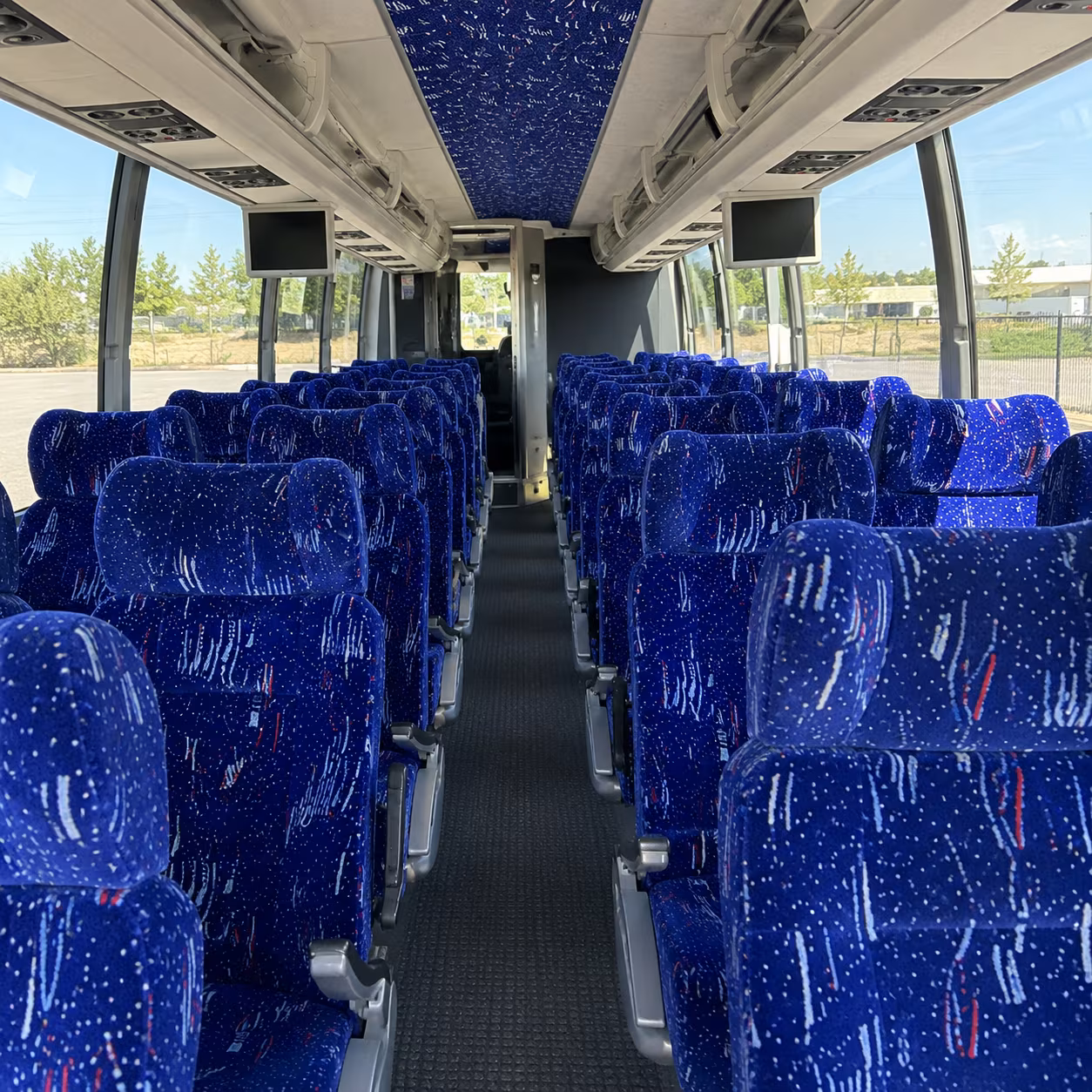 aurora charter bus inside