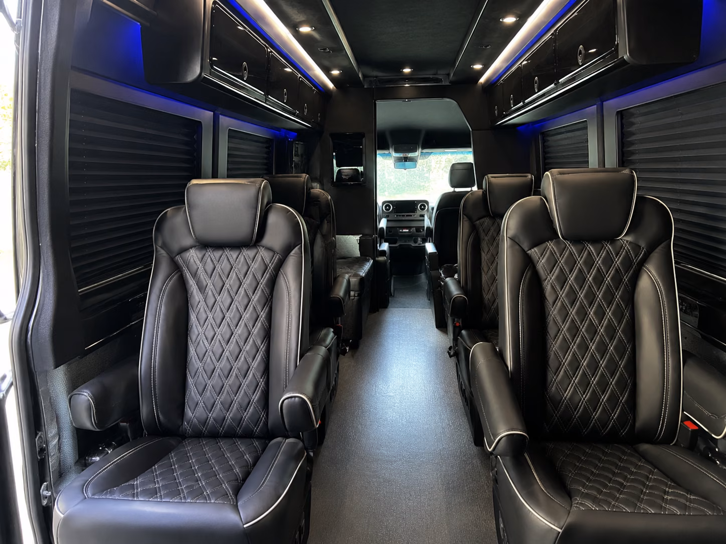 aurora sprinter van with driver inside