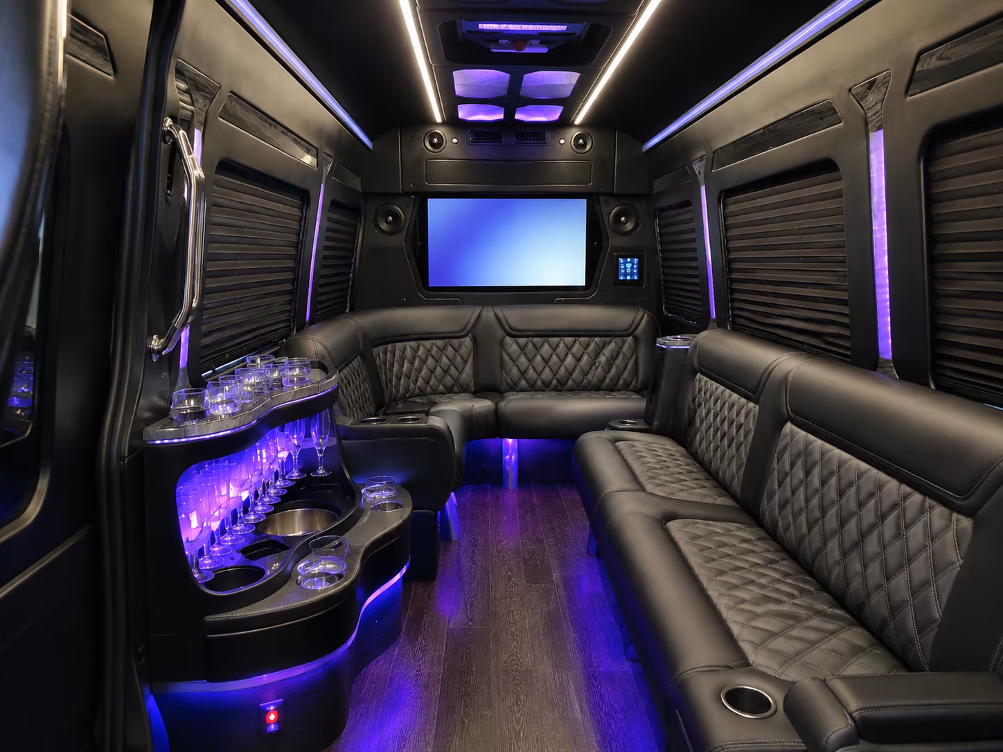 aurora wedding transportation onboard seating
